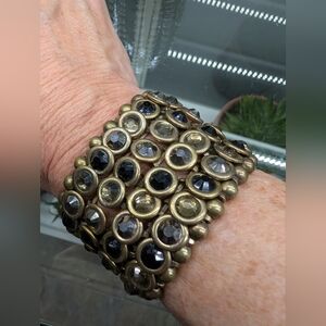 Vintage Style Black and Gold Bracelet